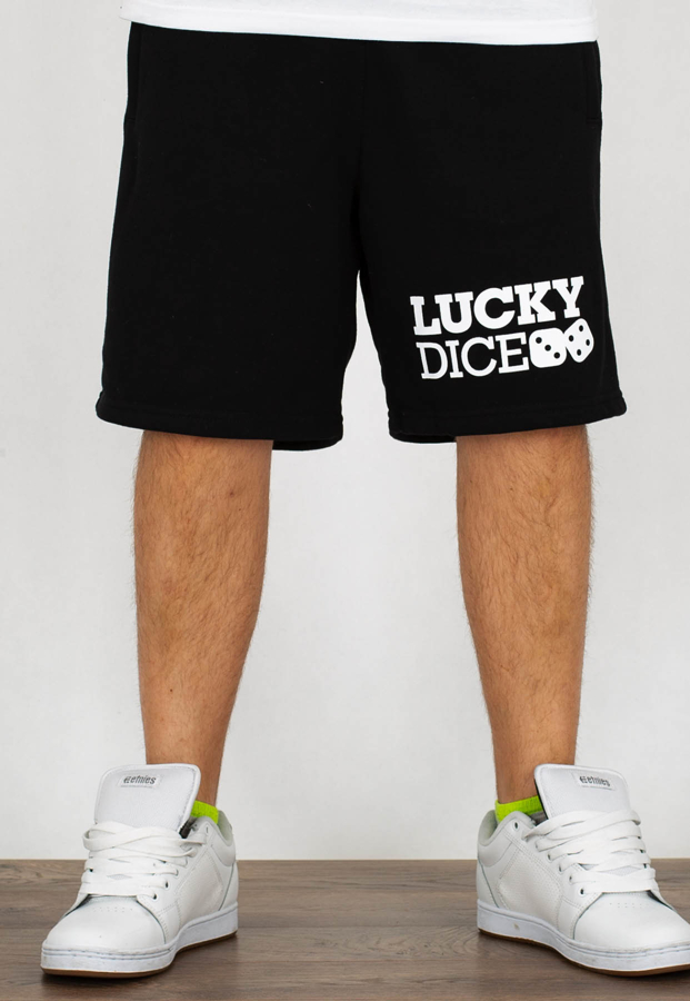 Spodenki Lucky Dice Logo czarno białe