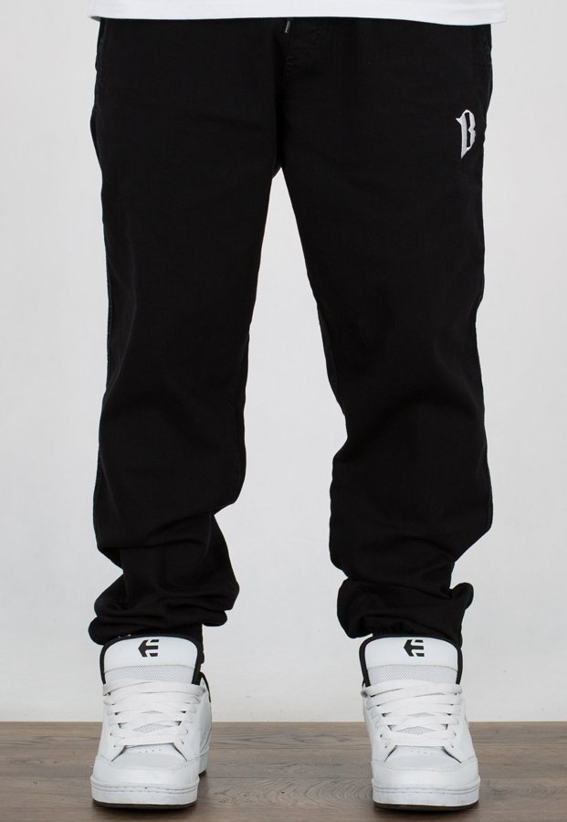 Spodnie B.O.R. Biuro Ochrony Rapu Jogger Fit Guma Classic BORCrew czarny jeans