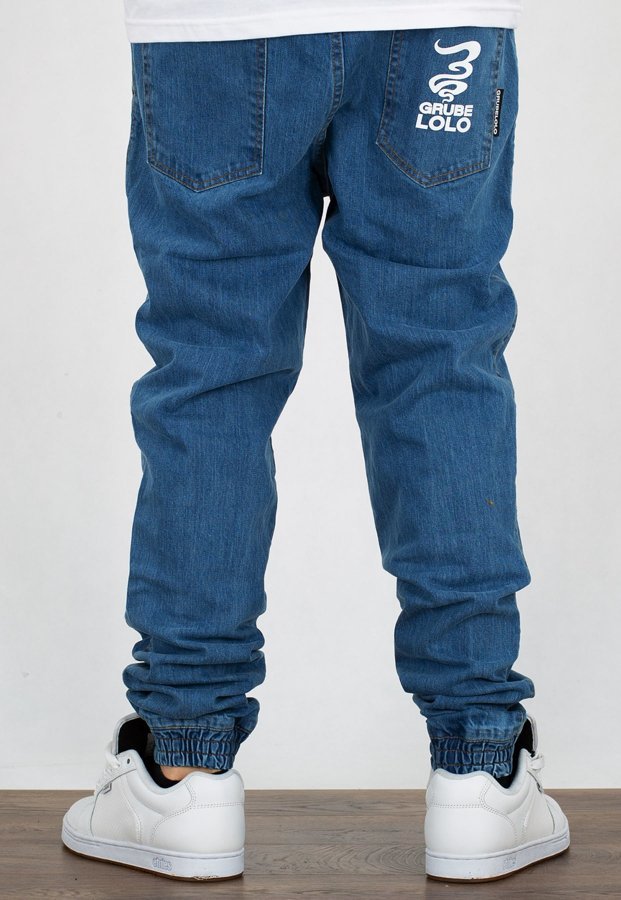 Spodnie Grube Lolo Dymek Jeans Light 14