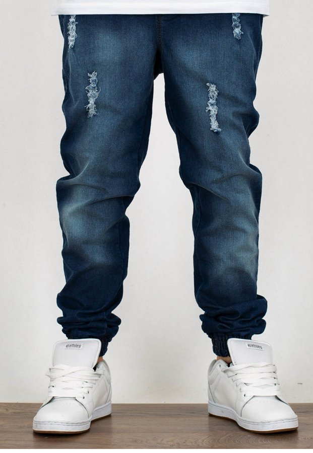 Spodnie Moro Sport Joggery M Line Pocket guma w pasie damage wash jeans