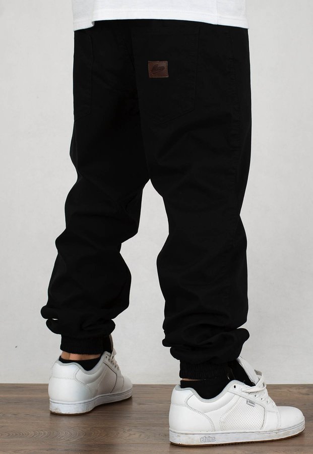 Spodnie Moro Sport Joggery Medium Baseball Leather czarne materiałowe