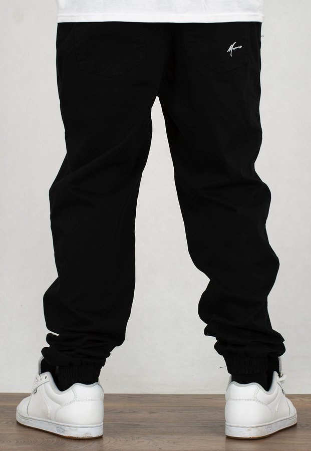 Spodnie Moro Sport Joggery Mini Paris Pocket czarne materiałowe