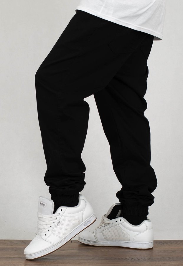 Spodnie Moro Sport Joggery Mini Paris Pocket czarne materiałowe