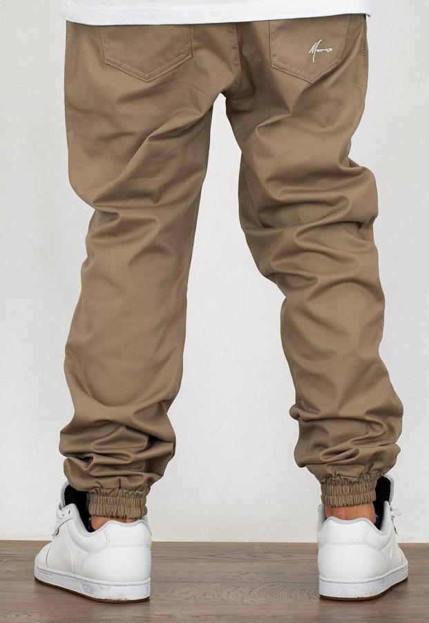 Spodnie Moro Sport Joggery Mini Paris Pocket guma w pasie beżowe