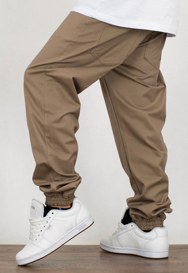 Spodnie Moro Sport Joggery Mini Slant Tag Pocket beżowe