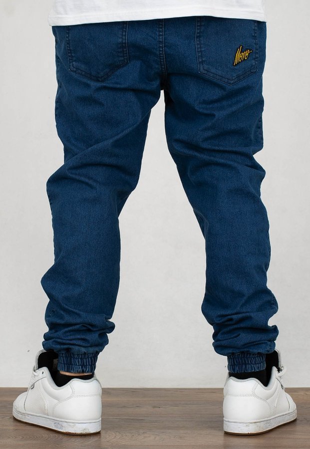 Spodnie Moro Sport Joggery Mini Slant Tag Pocket jasne pranie jeans