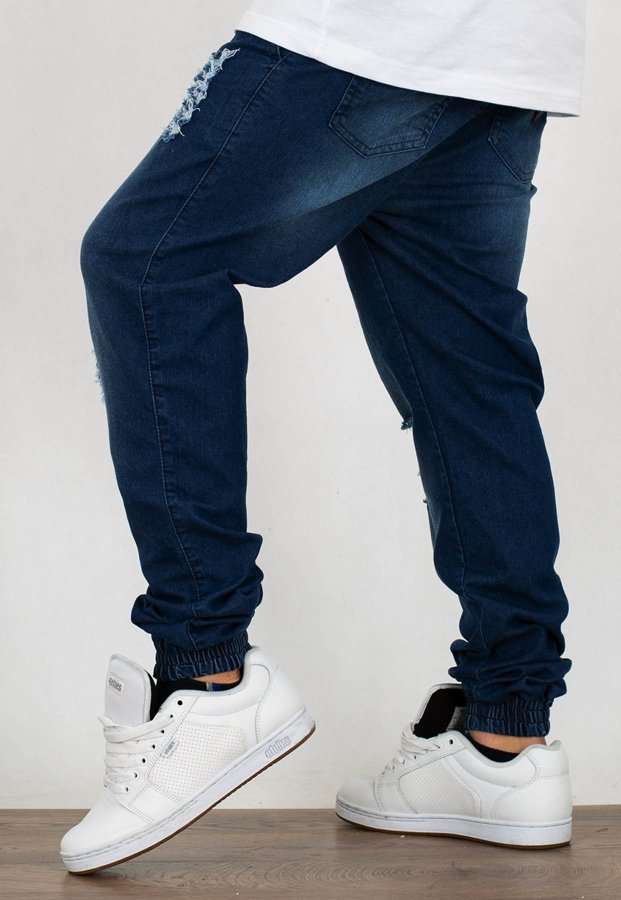 Spodnie Moro Sport Joggery Shield Leather Pocket damage wash jeans