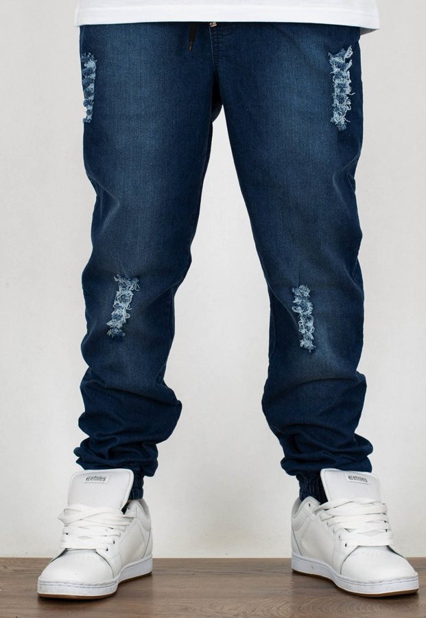 Spodnie Moro Sport Joggery Shield Leather Pocket damage wash jeans