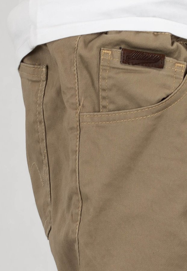 Spodnie Moro Sport Joggery Stich M Pocket beżowe materiałowe