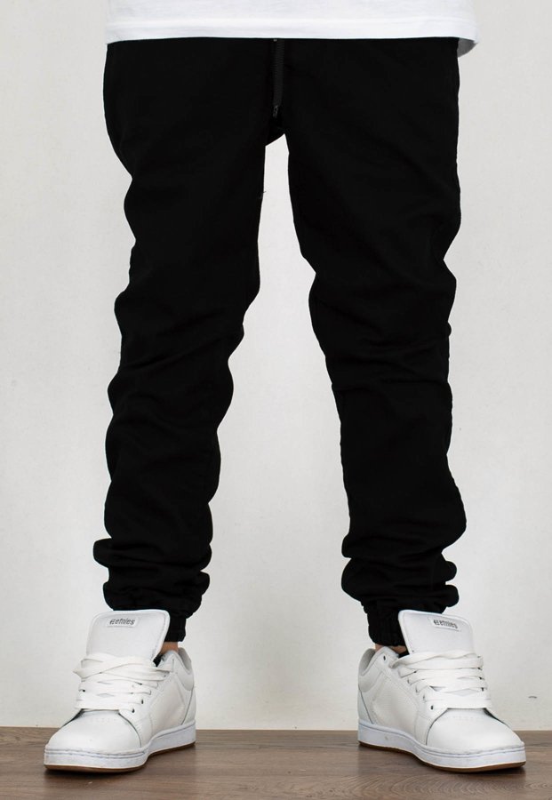 Spodnie Moro Sport Joggery Stich M Pocket guma w pasie czarny jeans