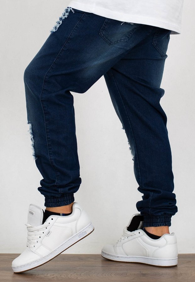 Spodnie Moro Sport Joggery Stich M Pocket guma w pasie damage wash jeans