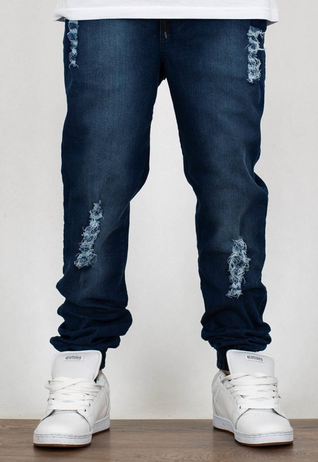 Spodnie Moro Sport Joggery Stich M Pocket guma w pasie damage wash jeans