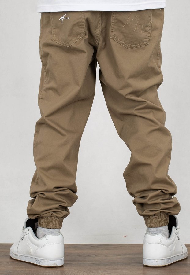 Spodnie Moro Sport Joggery Stitch M Pocket beżowe