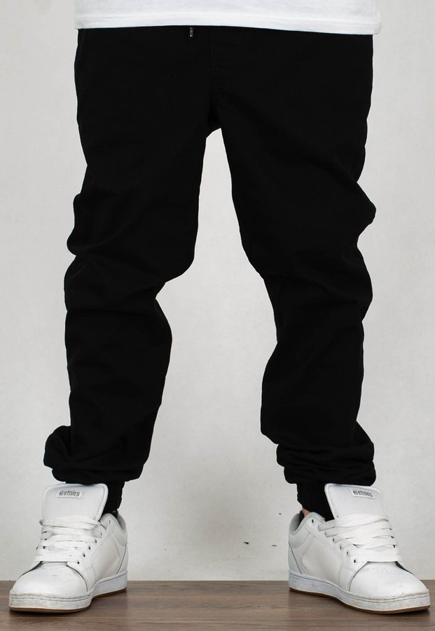 Spodnie Moro Sport Joggery Żakard czarny jeans