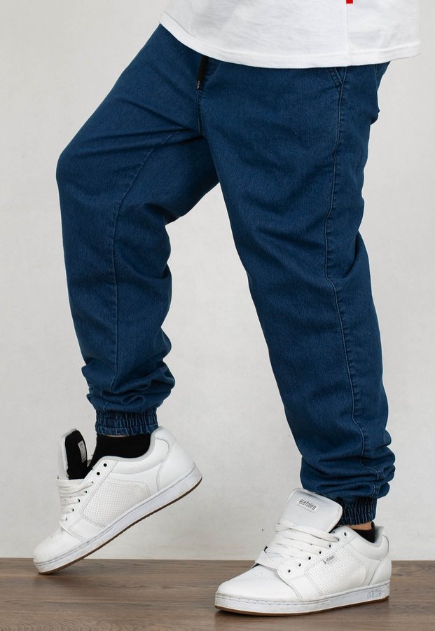 Spodnie Moro Sport Joggery Żakard jasne pranie jeans