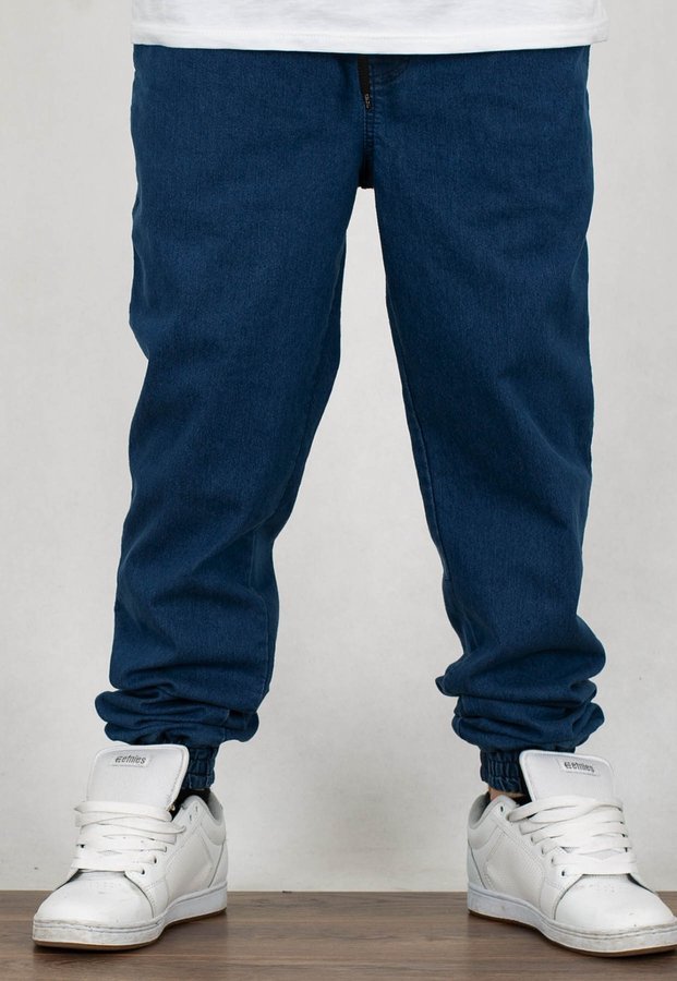 Spodnie Moro Sport Joggery Żakard jasne pranie jeans