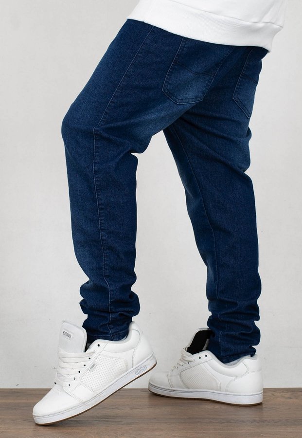 Spodnie Patriotic Futura Pin Roll Jeansowe niebieskie