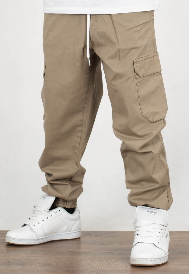 Spodnie SSG Bojówki Jogger Guma Slim Premium beżowe