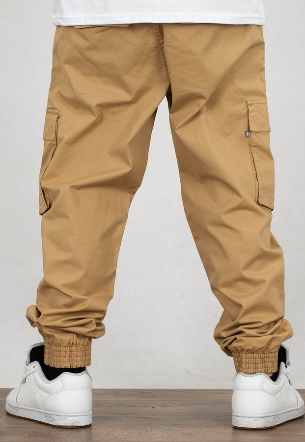 Spodnie SSG Bojówki Jogger Guma Slim Premium beżowe