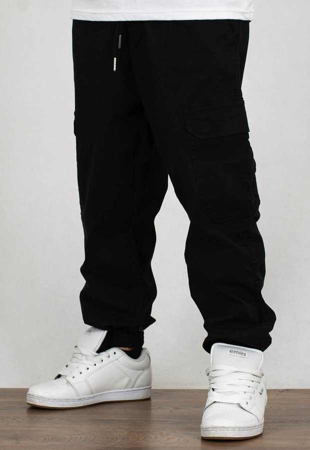 Spodnie SSG Bojówki Jogger Guma Slim Premium czarne