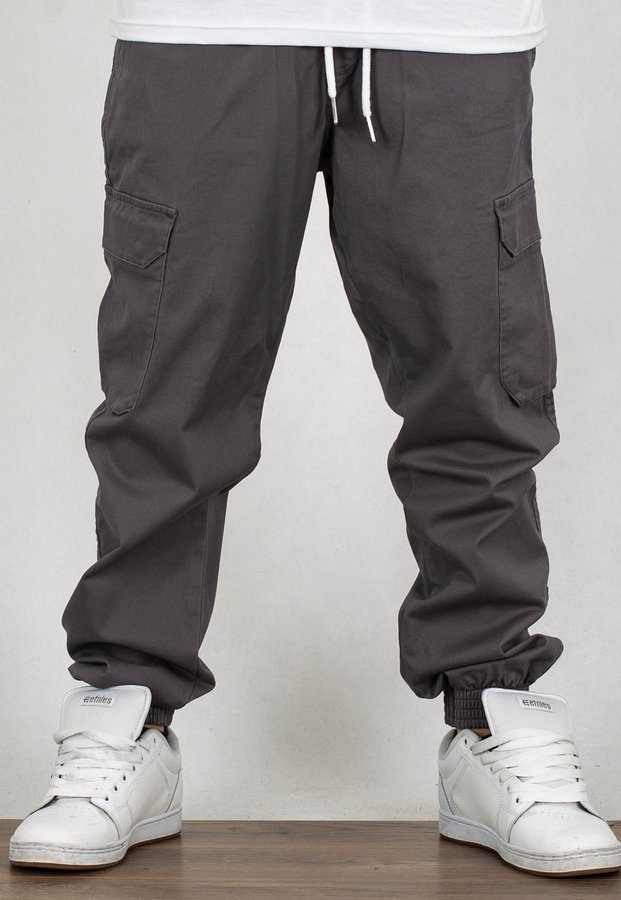 Spodnie SSG Bojówki Jogger Guma Slim Premium szare