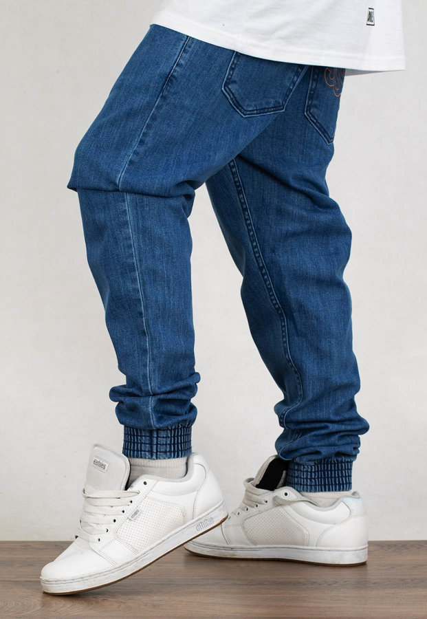 Spodnie SSG Jeansy Slim Outline Nici Brąz jeans light