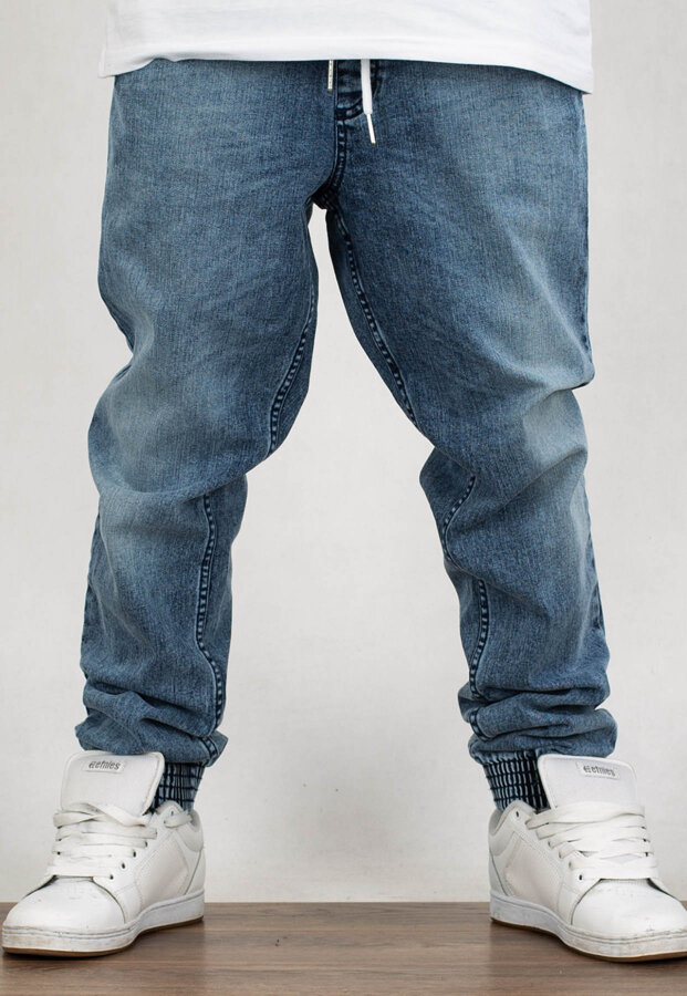 Spodnie SSG Jeansy Slim Skin jeans wycierane light blue