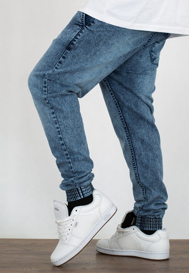 Spodnie SSG Jogger Premium Jeans Wycierane Light Marmurki