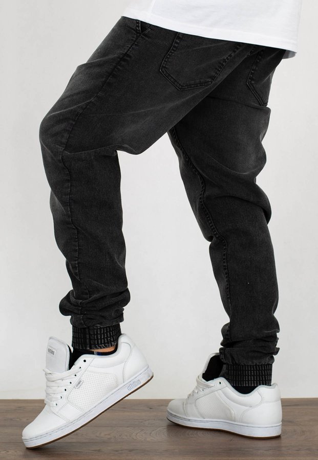 Spodnie SSG Jogger Premium Jeans Wycierane czarne Wycierane Mocno