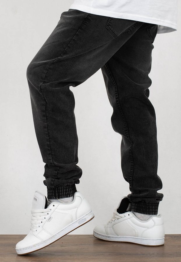 Spodnie SSG Jogger Premium Jeans Wycierane czarne Wycierane Mocno