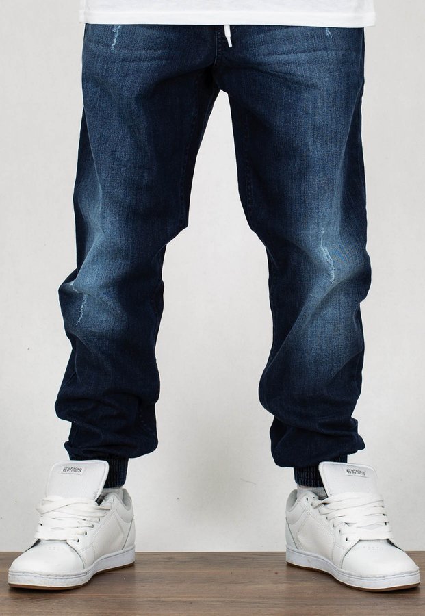 Spodnie SSG Jogger Premium Jeans Wycierane dark Przecierane