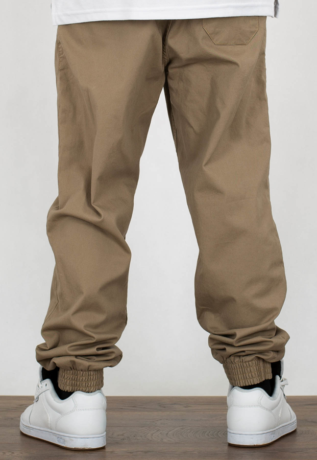 Spodnie SSG Jogger Regular z Gumą Tkaninowe beżowe