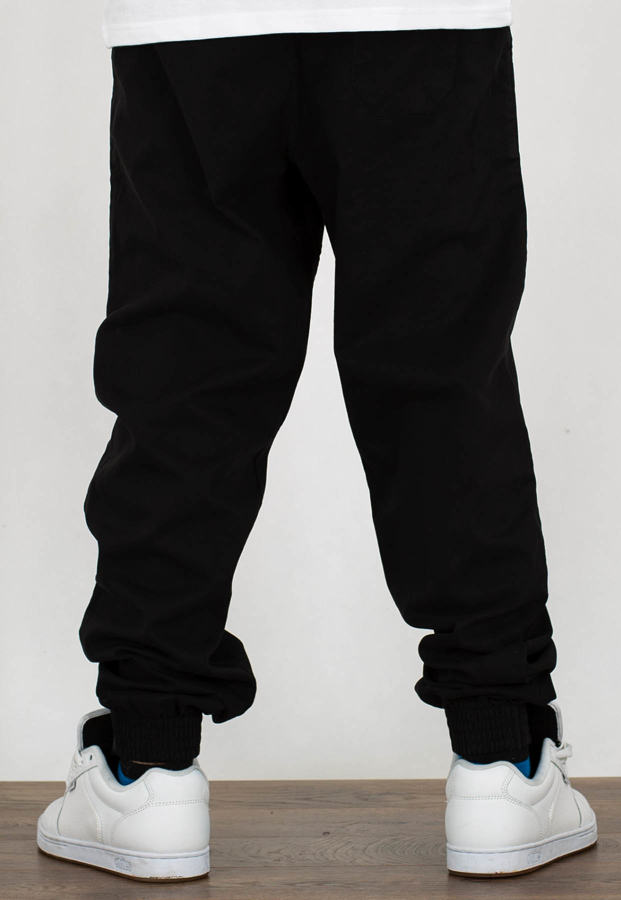 Spodnie SSG Jogger Regular z Gumą Tkaninowe czarne