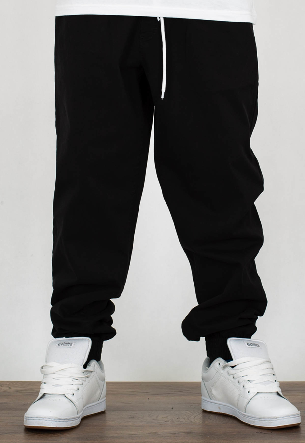 Spodnie SSG Jogger Regular z Gumą Tkaninowe czarne