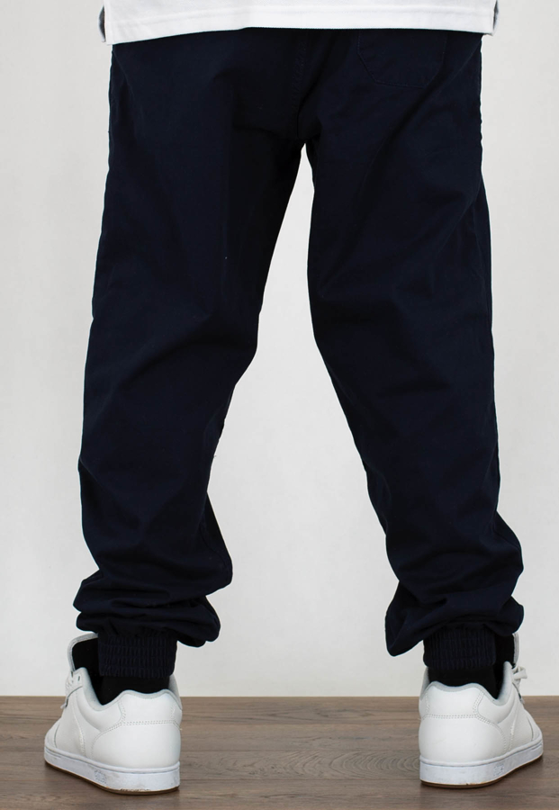 Spodnie SSG Jogger Regular z Gumą Tkaninowe granatowe