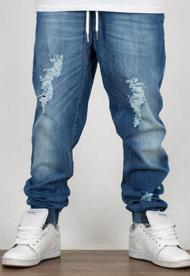 Spodnie SSG Jogger Slim Double Pocket Classic Jeans z Dziurami Premium Heavy light