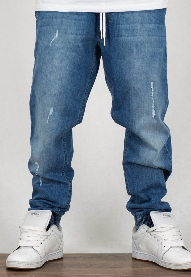 Spodnie SSG Jogger Slim Double Pocket Classic Jeans z Dziurami Premium light