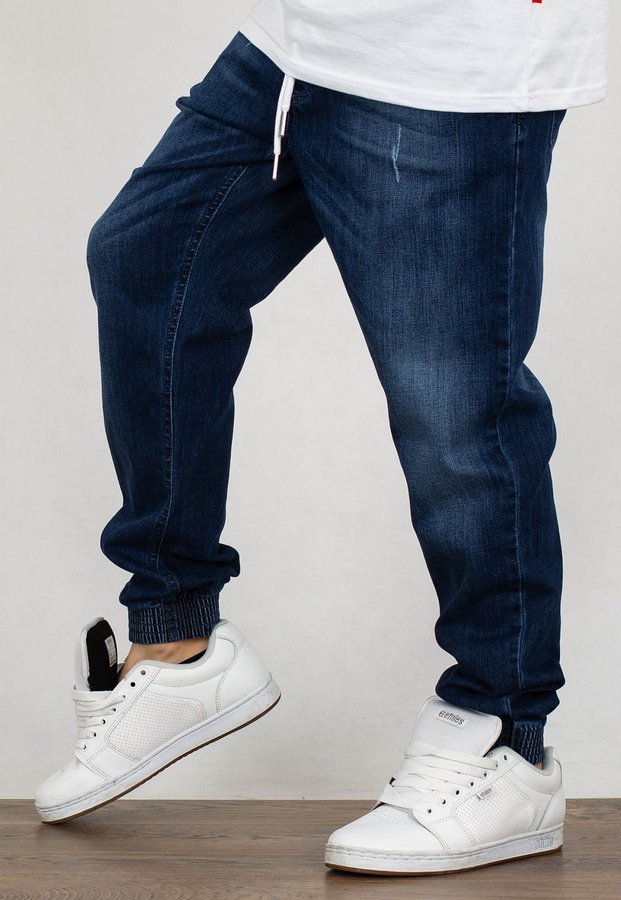 Spodnie SSG Jogger Slim Double Pocket Classic Jeans z Dziurami Premium medium 