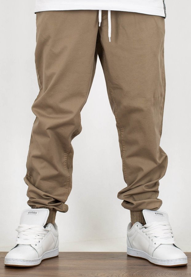 Spodnie SSG Jogger Slim Double Pocket Tkaninowe beżowe