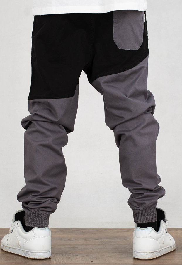Spodnie SSG Jogger Slim Double Slim szaro czarne