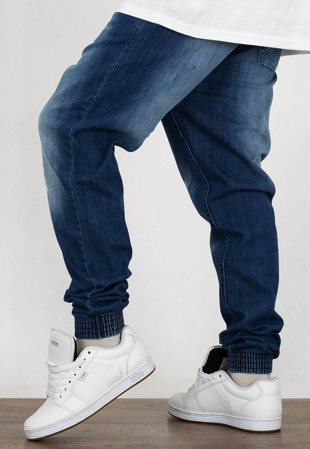 Spodnie SSG Jogger Slim Premium Jeans Wycierane z Zagnieceniami