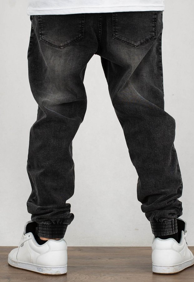 Spodnie SSG Jogger Slim Skin Jeans Wycierane Premium Black light