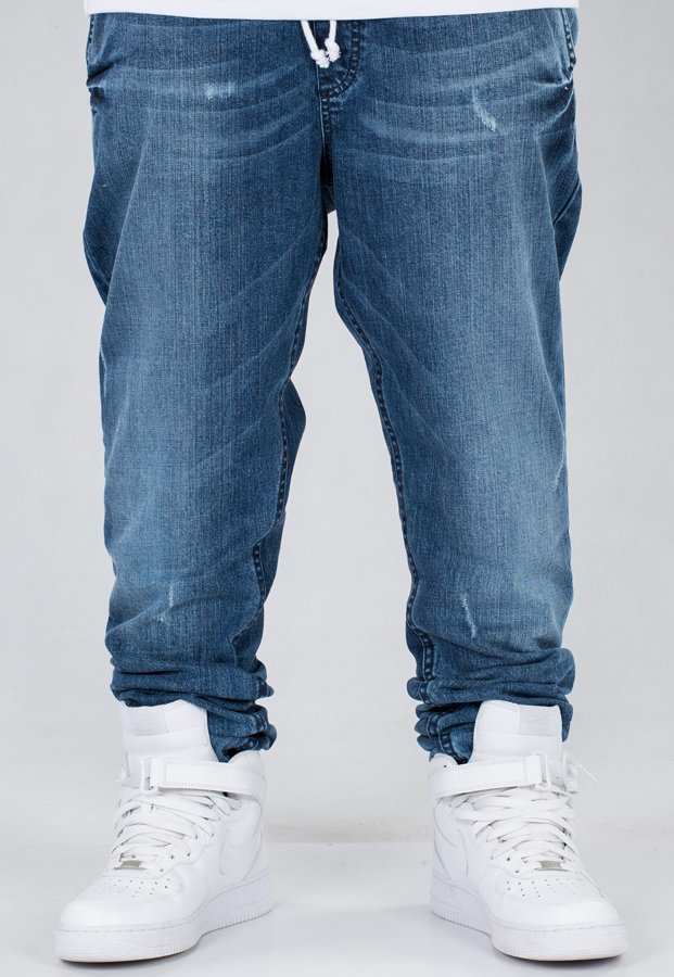 Spodnie SSG Joggery Jeans Wycierane Z Przytarciami