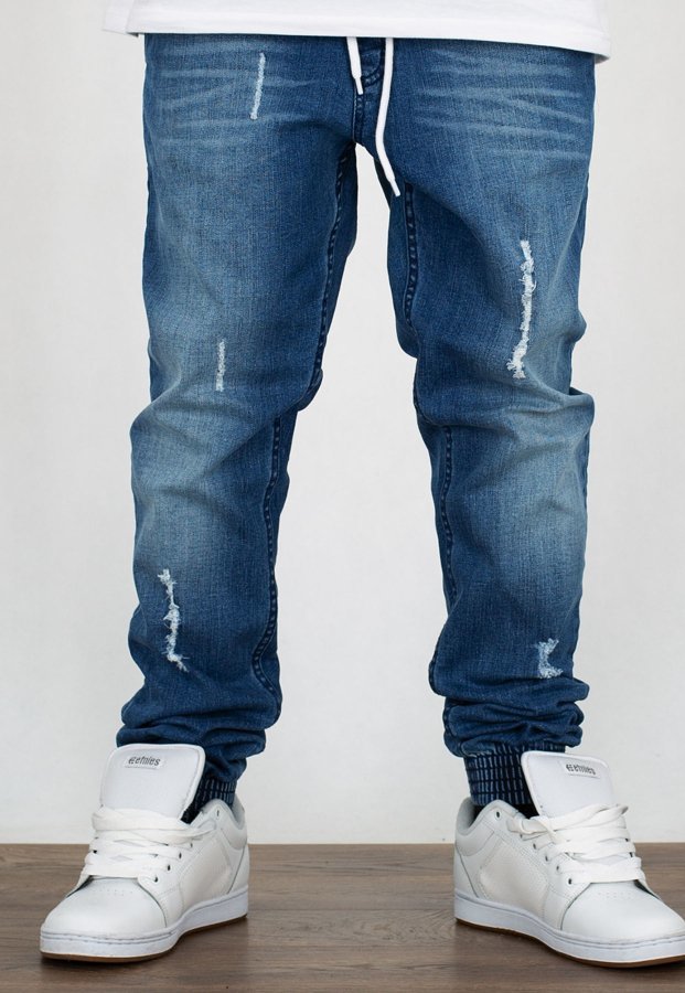 Spodnie SSG Joggery Premium Jeans light przecierane