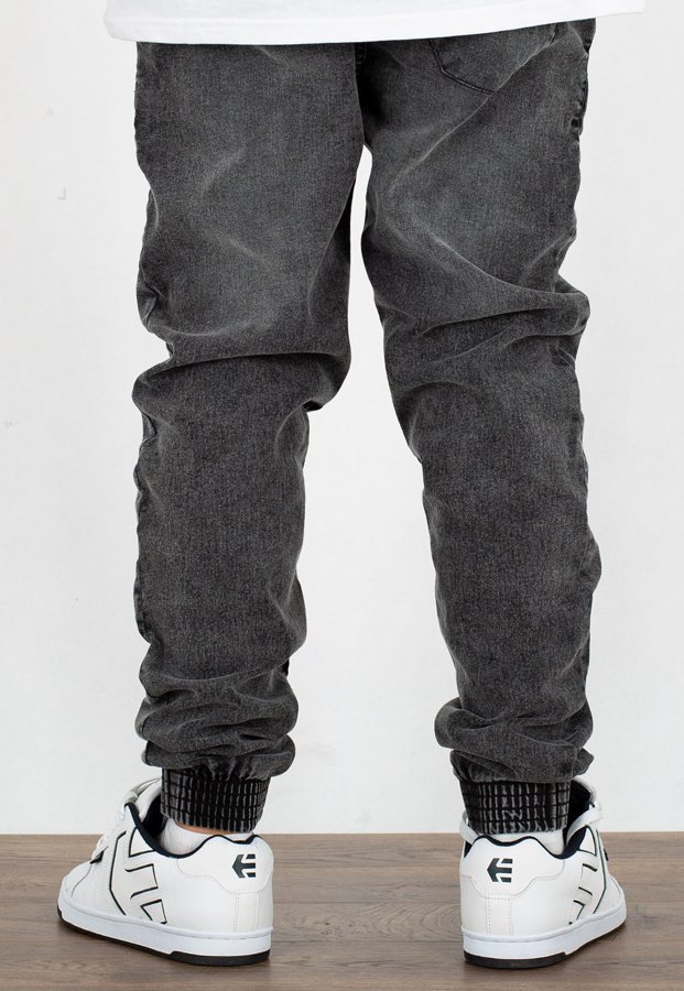 Spodnie SSG Joggery Slim Jeans Black szare lekko przecierane