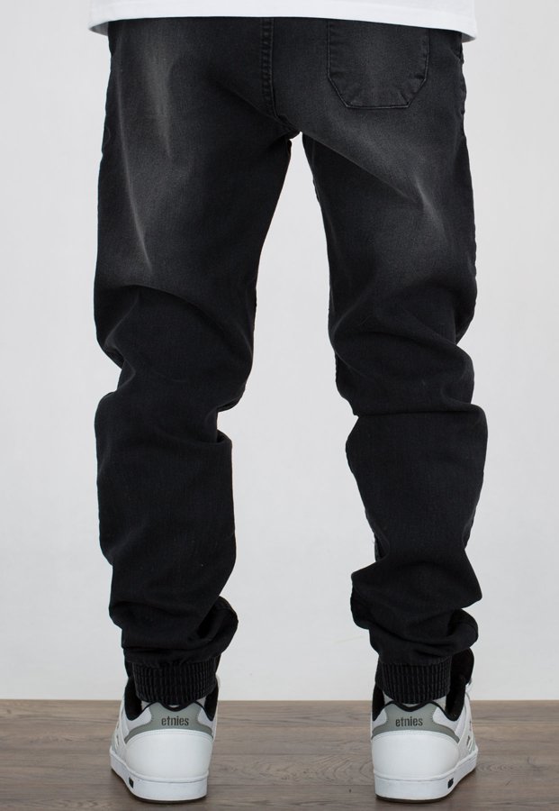 Spodnie SSG Joggery Slim Jeans black czarne przecierane