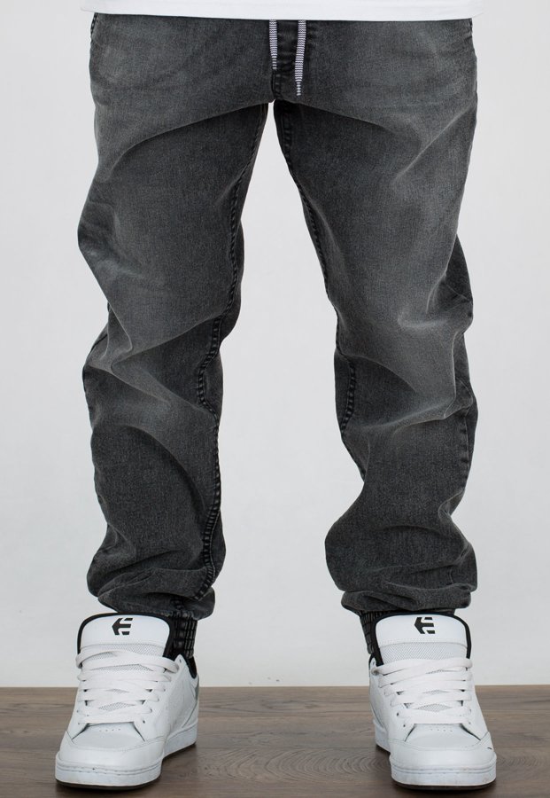 Spodnie SSG Joggery Slim Jeans szare lekko przecierane