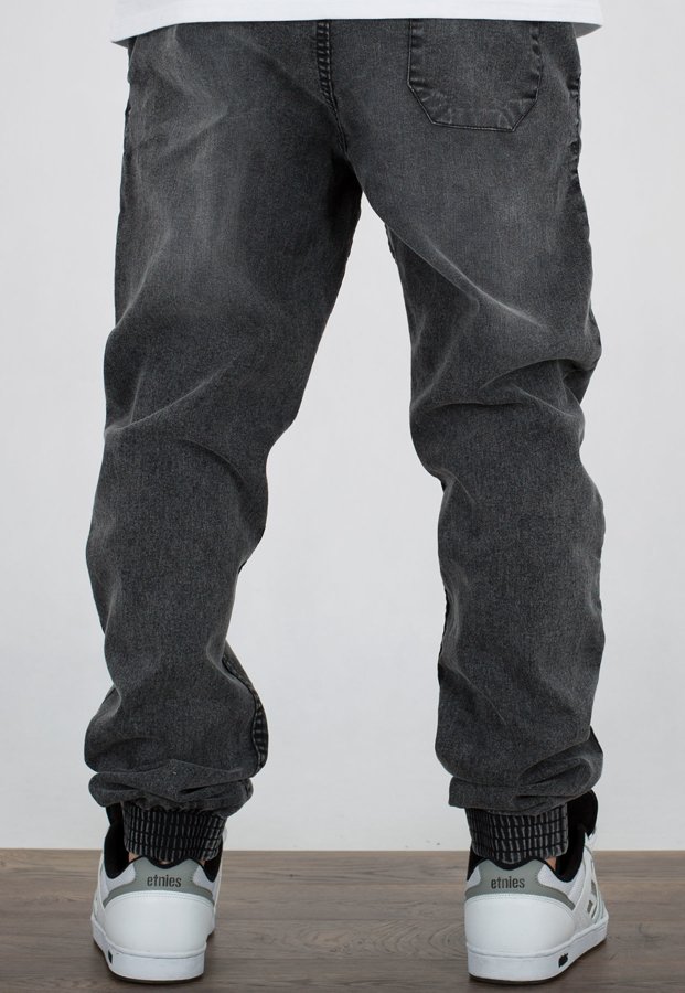 Spodnie SSG Joggery Slim Jeans szare lekko przecierane