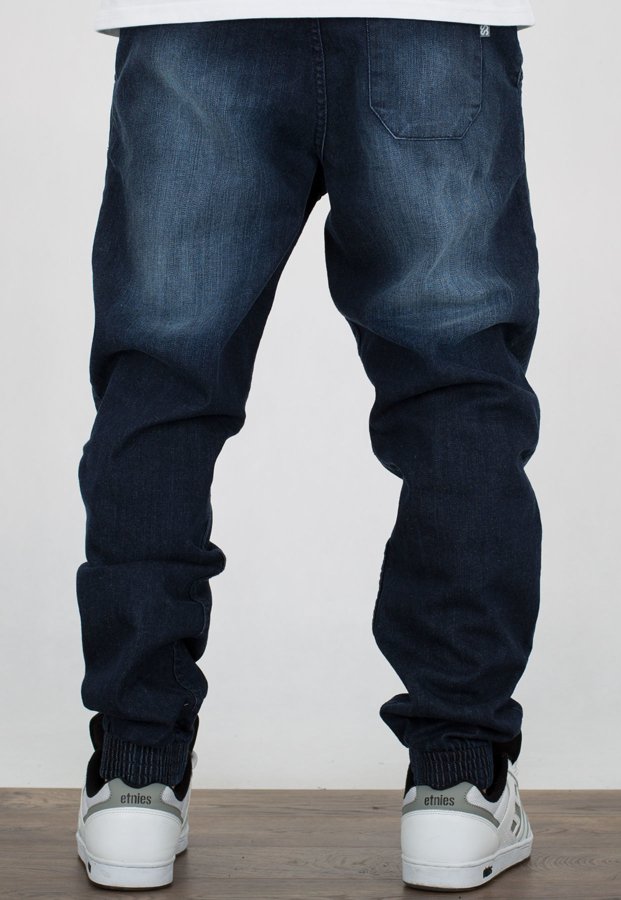 Spodnie SSG Premium Joggery Slim Jeans Wycierane Z Gumą z przytarciami