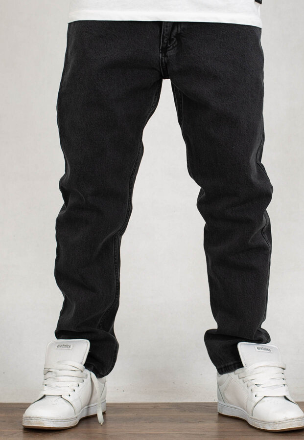 Spodnie SSG Slim Laser Multilogo czarny jeans